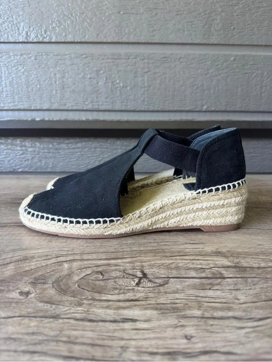 Tory Burch Women’s Catalina 3 Black Canvas Espadrille Slip-On size 9.5 - Picture 5 of 11